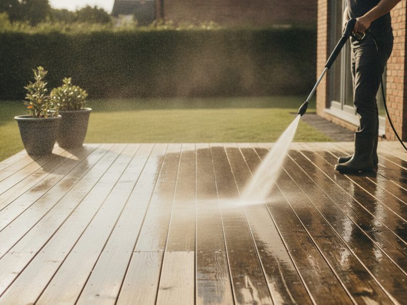 Murfreesboro power washing in progress